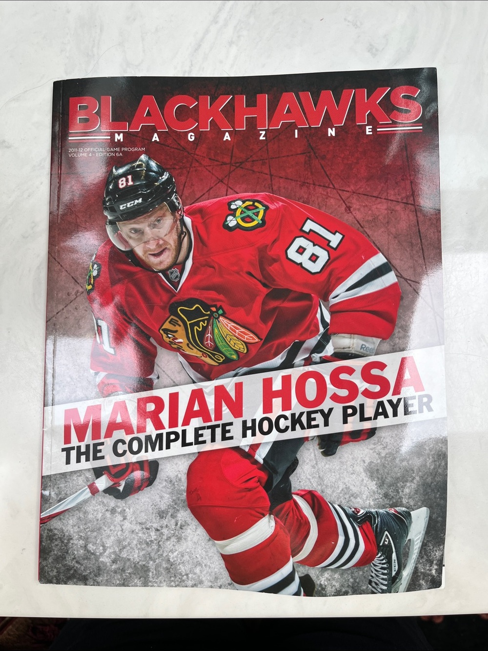 CCM Red and Black Chicago Hockey Magazine Cover